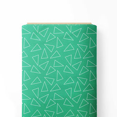 Random Traingles Mint Print Fabric