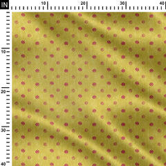 Yellow Floral red peony Print Fabric