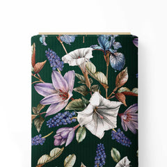 dark ground vintage flowers Print Fabric