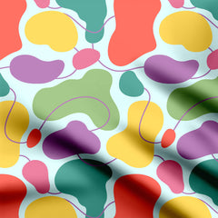 colourfull shapes Print Fabric