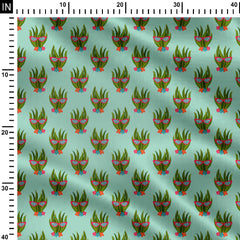 Funky snake plant Cotton Poplin Print Fabric