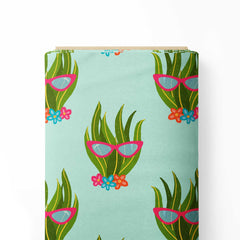 Funky snake plant Print Fabric