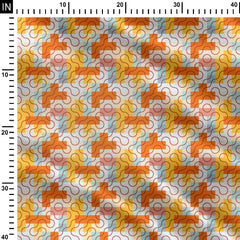 square and truchet lines Print Fabric