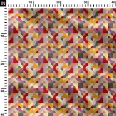 curved squares colorway 2 Print Fabric