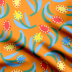 tiny tulips colorway 3 Print Fabric