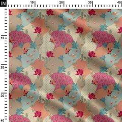 summer abstract flower print Print Fabric