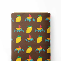 lemons and boats Print Fabric