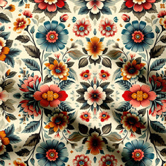 Colorful Floral Print Fabric