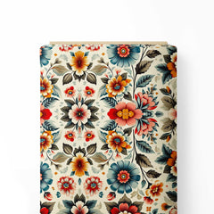 Colorful Floral Print Fabric