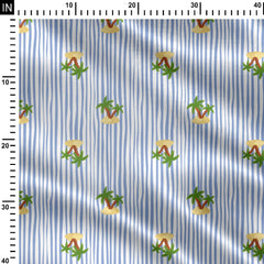 Summer kids design Print Fabric