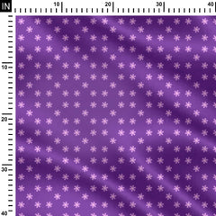 Purple Floral 1 Print Fabric