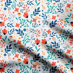 botanical flower version 1 Print Fabric