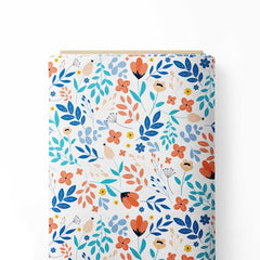 botanical flower version 2 Print Fabric