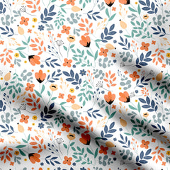 botanical flower version 4 Print Fabric