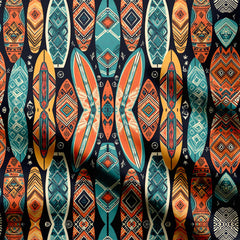 Ethnic Surfboard Print Fabric