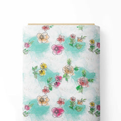 water color roses Print Fabric