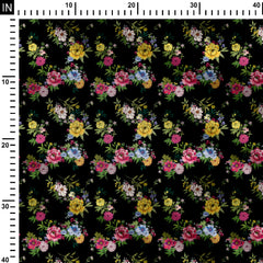 Rayon 2 Meters colours off flowers Print Fabric