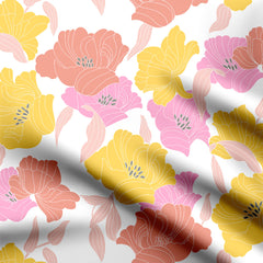 big floral and simply pattern Print Fabric