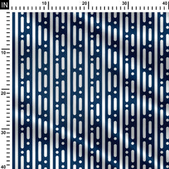 blue stripe Print Fabric