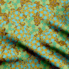 Coral Kaleidoscope Print Fabric