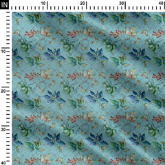 water colour floral Print Fabric