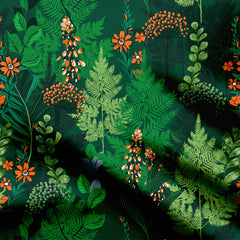 flower with jungle Print Fabric