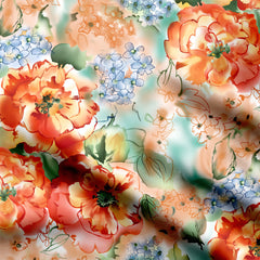 abstract flower pattern Print Fabric