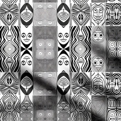 Face Dilution Print Fabric