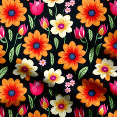 Color Floral 2 Print Fabric