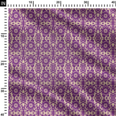 Purple Floral Design 1 Print Fabric