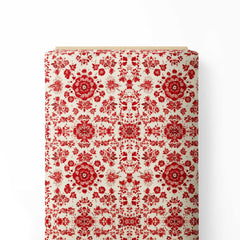 Ruby Red Floral 1 Print Fabric