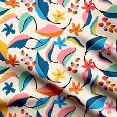 vector colourfull leaf pattern Print Fabric