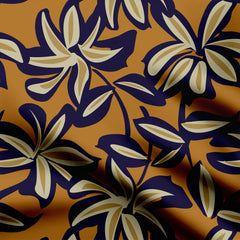 vector big flowers Cotton Fabric