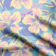 multi colour mordern flowers Print Fabric