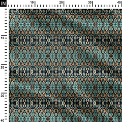 Boho Botanical Symmetry Print Fabric