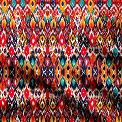 Ikat Colorful Print Fabric