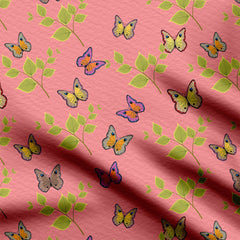Butterfly garden Print Fabric
