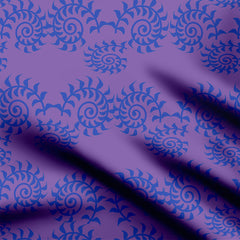 Lavender Blue Waves Print Fabric