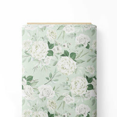 green rose Print Fabric