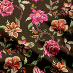 flowers vintage look Print Fabric