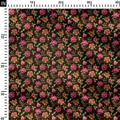 flowers vintage look Print Fabric