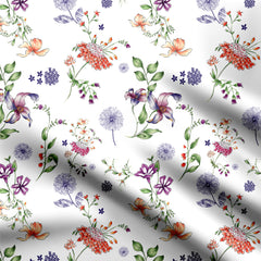 silent flower pattern Print Fabric
