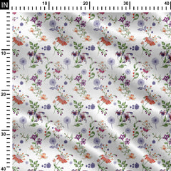 silent flower pattern Print Fabric