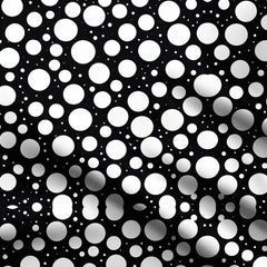 Black & White Dots Print Fabric