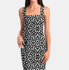 Black & White Dots Print Fabric