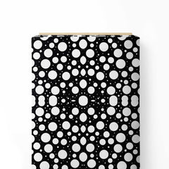 Black & White Dots Print Fabric