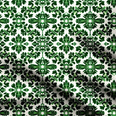 Green Floral 1 Print Fabric