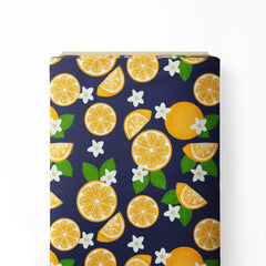 Orange garden Print Fabric