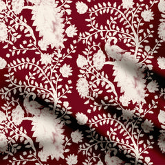 Maroon Batik Print Fabric