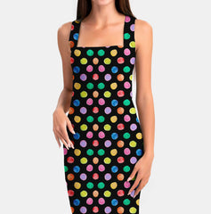 polka dot with water colour effect Print Fabric